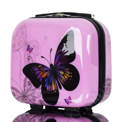 Vanity Case Butterfly Pink
