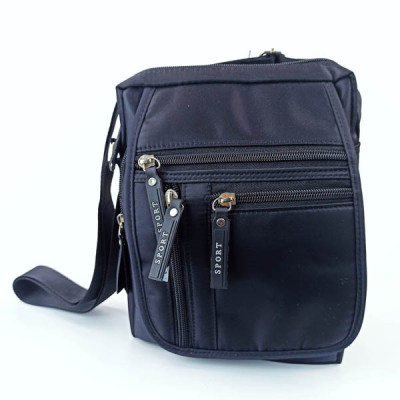 Borsa Tracolla Uomo Nylon Nero (21x17.5x8) Art. 0002