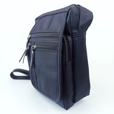 Borsa Tracolla Uomo Nylon Nero (21x17.5x8) Art. 0002