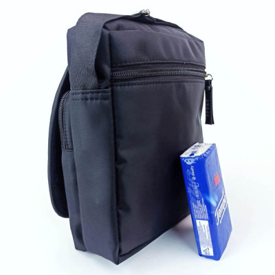 Borsa Tracolla Uomo Nylon Nero (21x17.5x8) Art. 0002