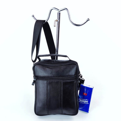 Borsa Tracolla Uomo in Vera Pelle Nero (Medio) Art. 527