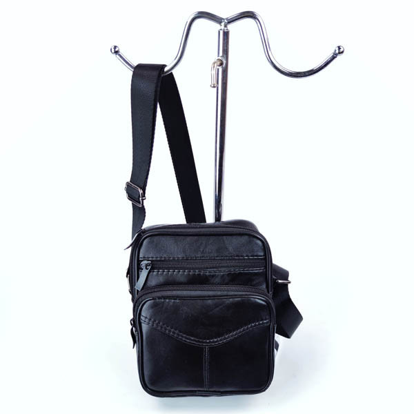 Borsa Tracolla Uomo Vera Pelle Nero Piccolo Art. 211