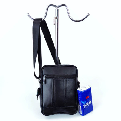 Borsa Tracolla Uomo Vera Pelle Nero Piccolo Art. 211