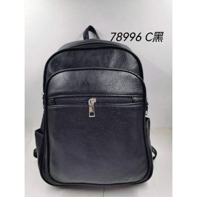 Zaino unisex medio in pelle nero